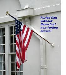 1.5" White Never Furl Eliminates flag wrapping around pole read all