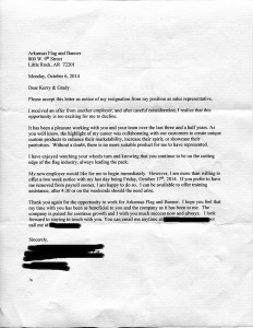 The perfect resignation letter.