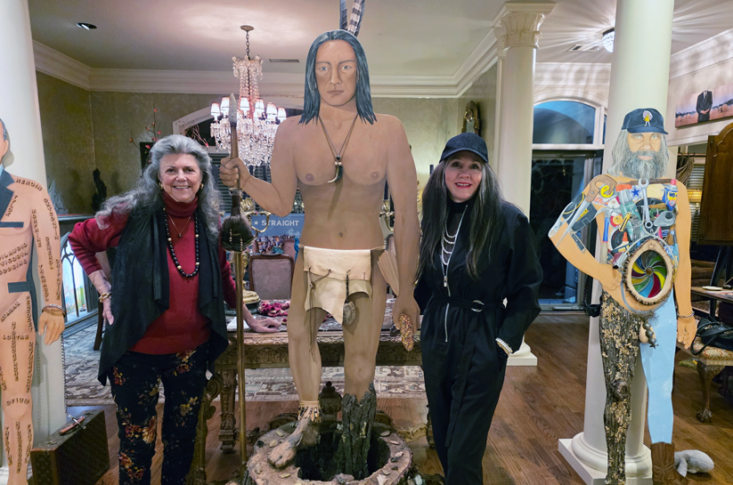 Becky Turner and Kerry McCoy with Becky's "Art People"