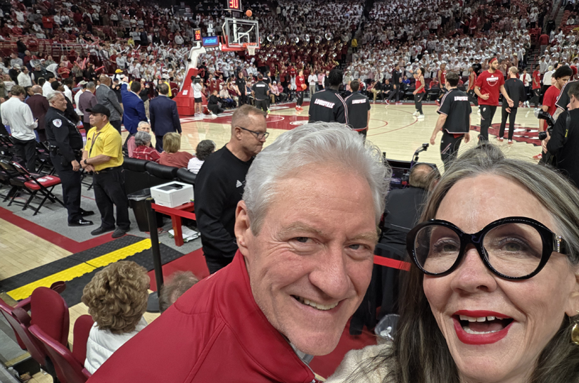 Grady and Kerry McCoy at the Razorbacks Basketball Game December 2025