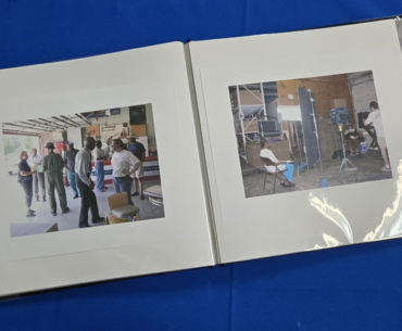 Old photo album of Taborian Hall's historic documentation