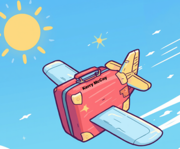 Kerry's suitcase takes over the plane